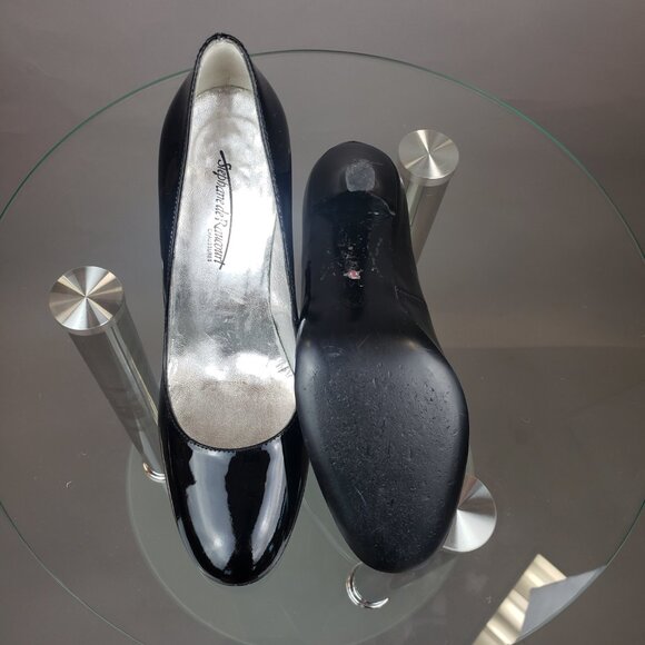 34.5 Stephane de Raucourt - Patent Round toe High Heels - Picture 4 of 4